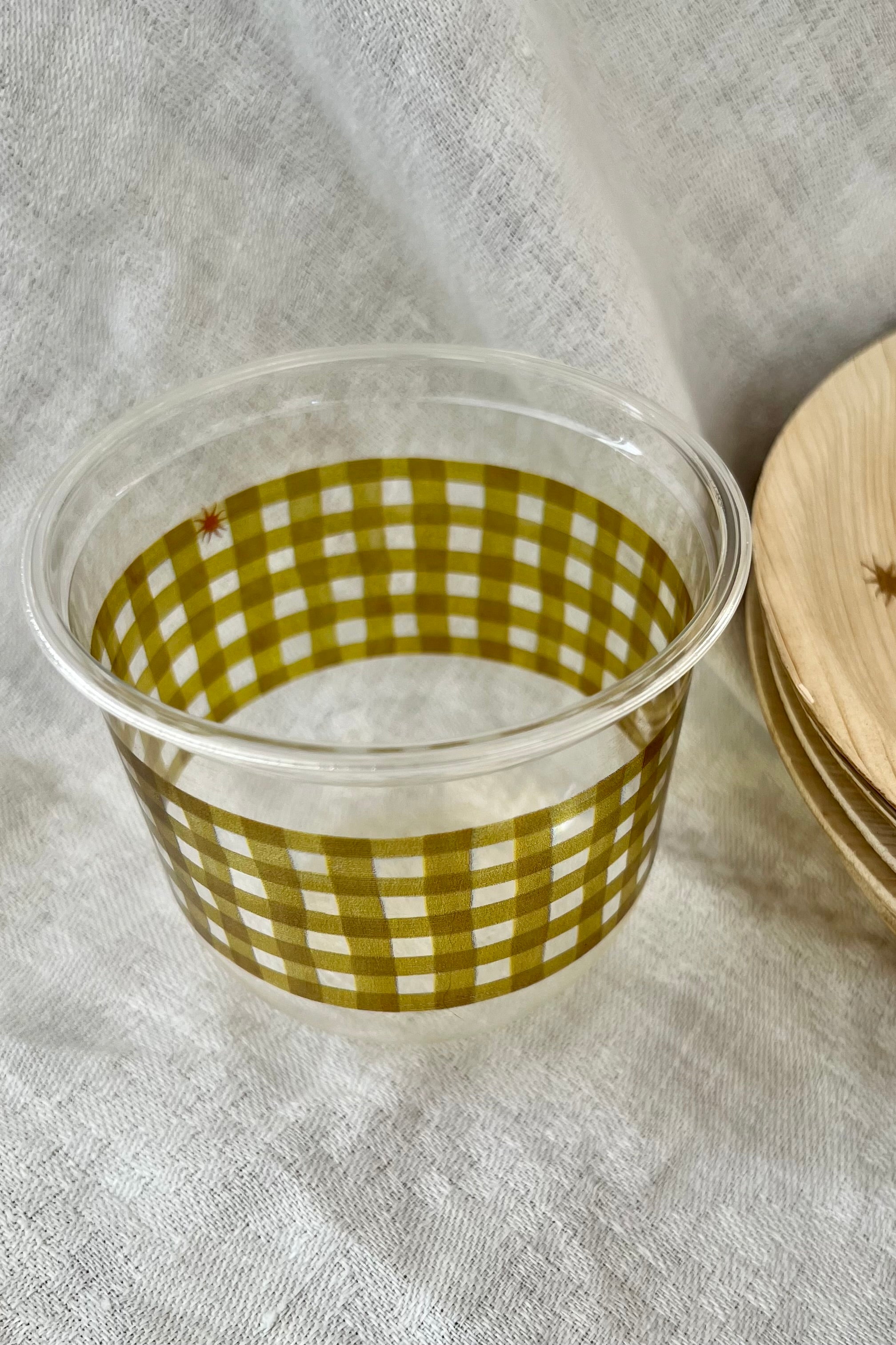 Cups - Moss Gingham