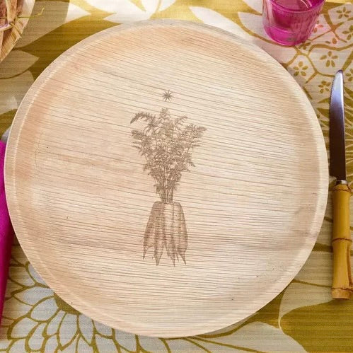 maaterra compostable palm leaf plates named a top gift by Real Simple magazine.