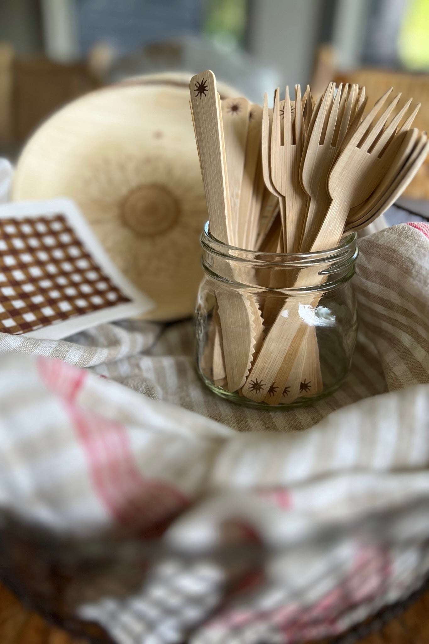 Bamboo Utensils – 24ct (Forks, Spoons, Knives)