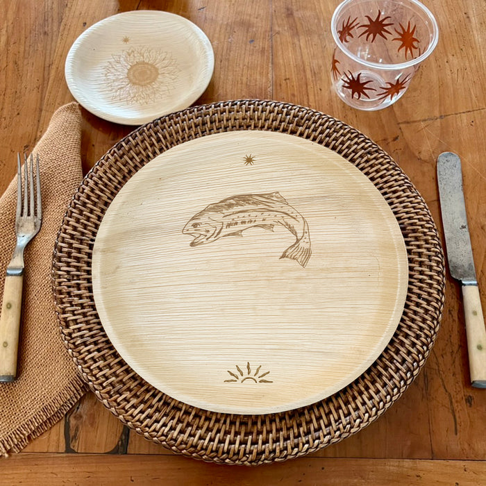 maaterra summer plates | Trout | 8 & 24 Plates Per Pack