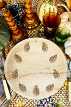 All Season Plates - Block Print Wreath