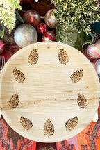 All Season Plates - Block Print Wreath