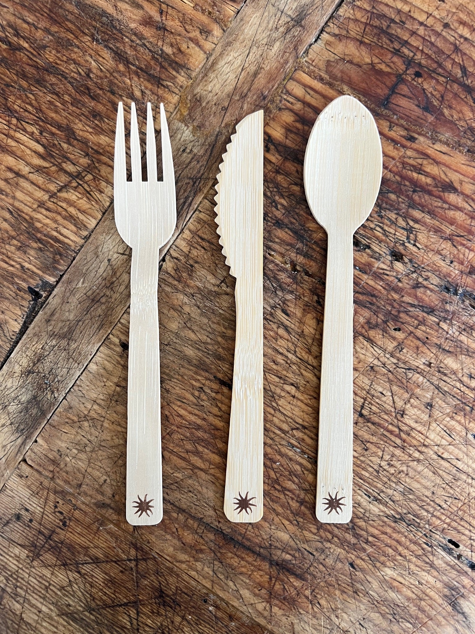 maaterra compostable bamboo utensils