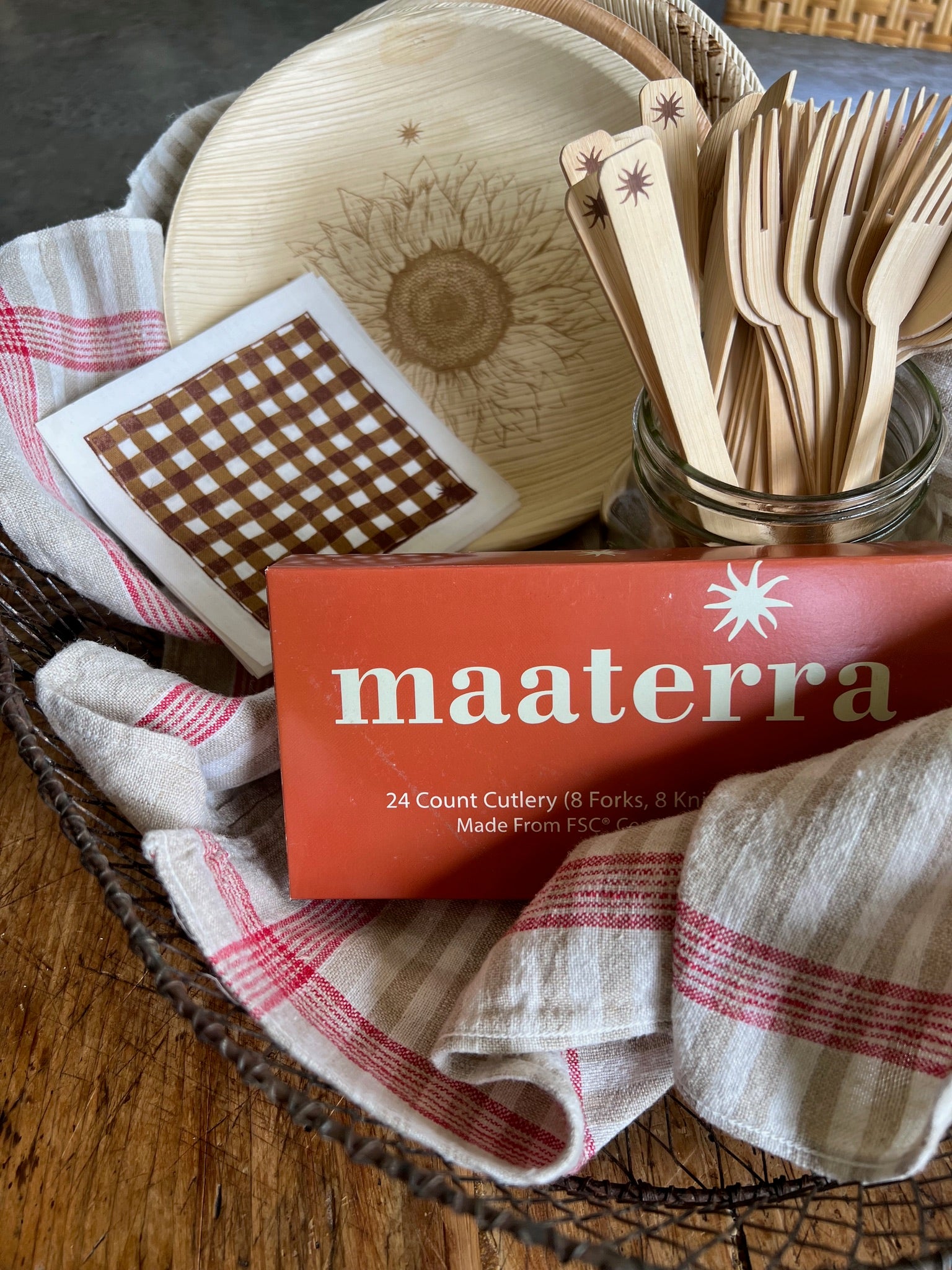 maaterra compostable bamboo utensils