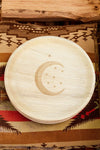maaterra compostable palm leaf plate - moon and stars
