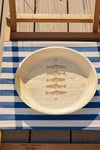 maaterra compostable palm leaf plate - stacked fish