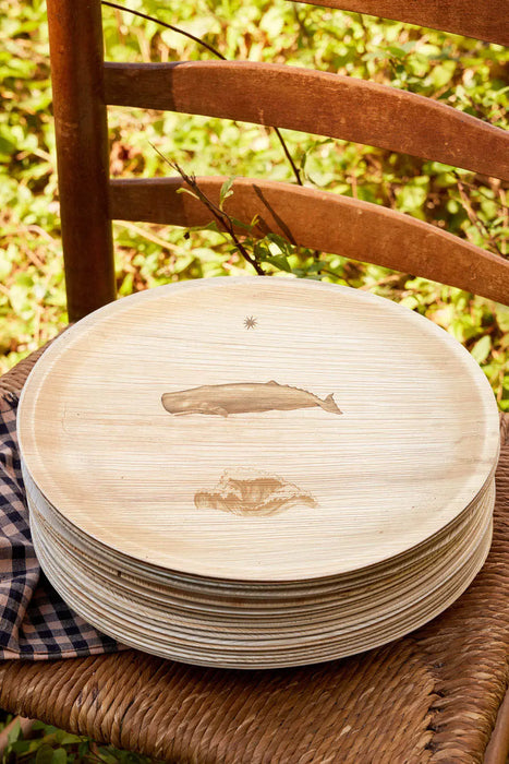 maaterra compostable palm leaf plate - whale tale