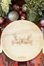 maaterra palm leaf compostable plate with Stag Party Design
