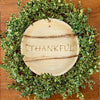 maaterra compostable palm leaf plate with holiday THANKFUL design.