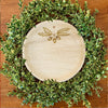 maaterra compostable palm leaf plate with acorn design.