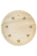 maaterra compostable palm leaf plate with Star Wreath design for July 4th