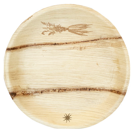 maaterra palm leaf 15-inch round platter with Carrots designs.