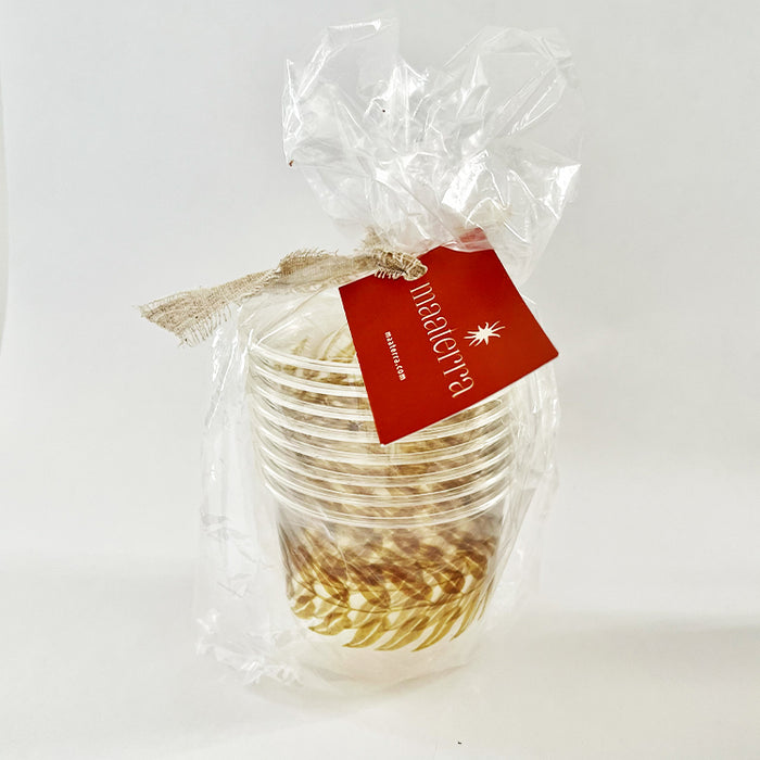 maaterra cups | Honey Leaves | 8 & 24 Cups Per Pack