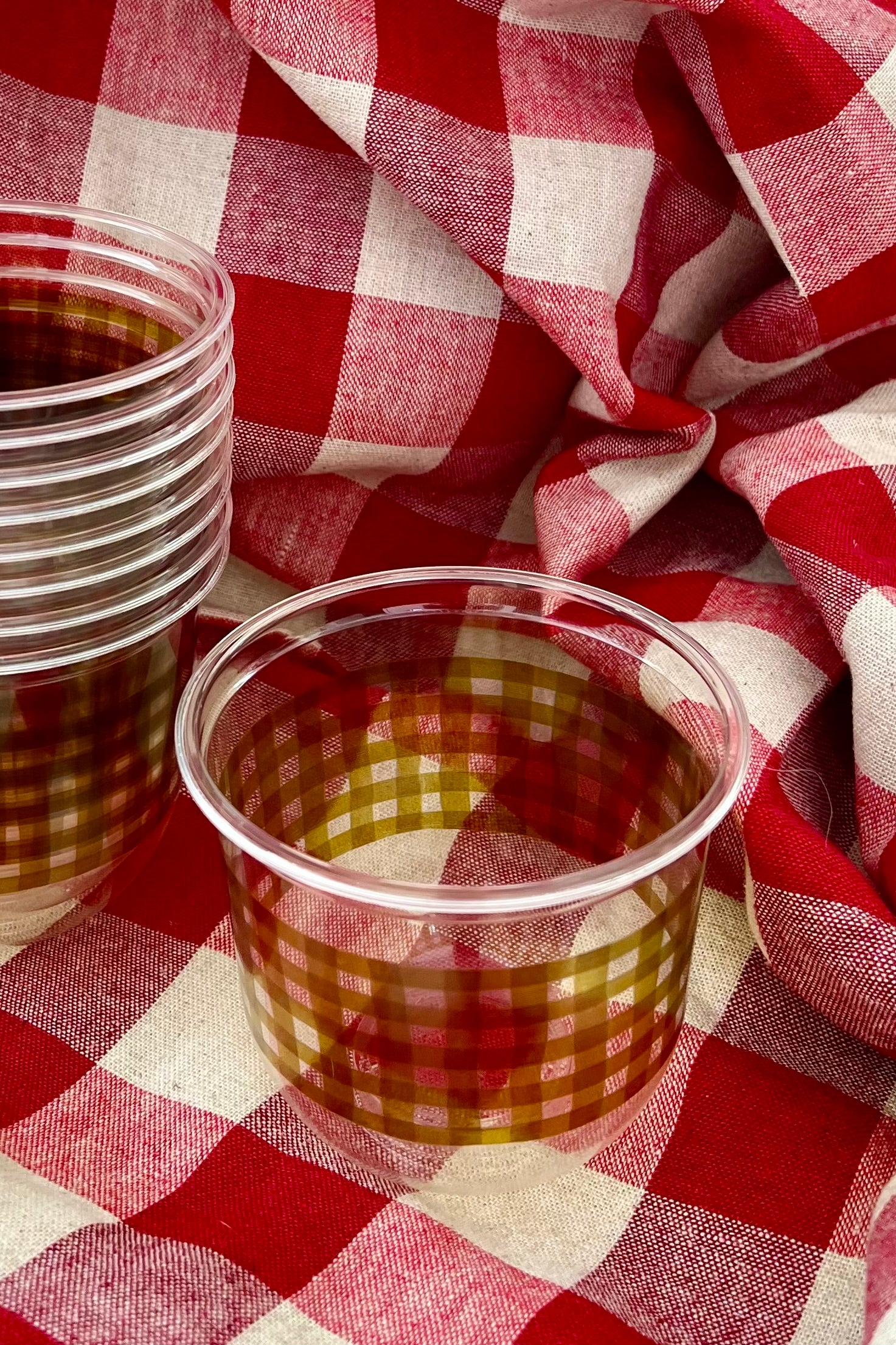 Cups - Moss Gingham