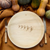 maaterra compostable palm leaf plate with holiday High Five design.