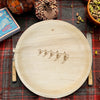 maaterra compostable palm leaf plate with holiday High Five design.