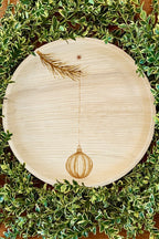 maaterra palm leaf compostable plate with Ornament Design