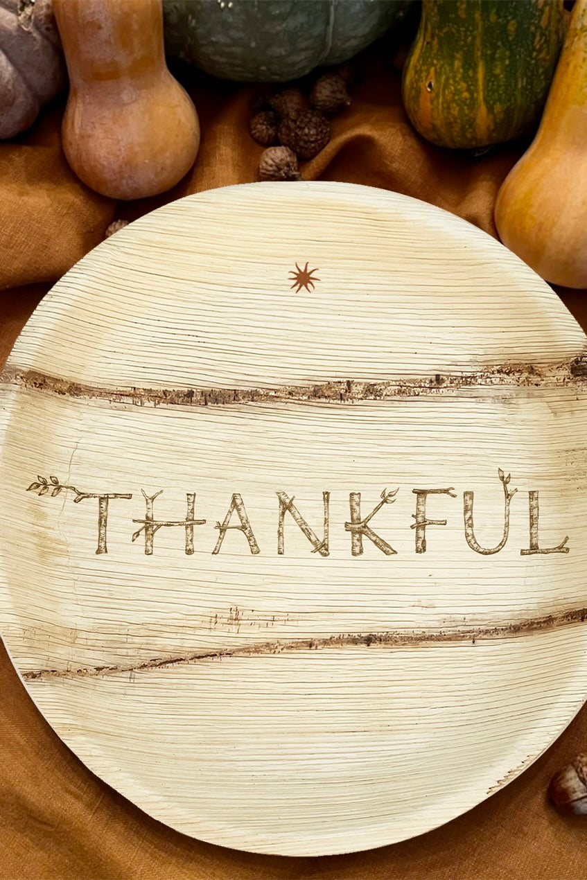 Winter Seasonal Plates - THANKFUL