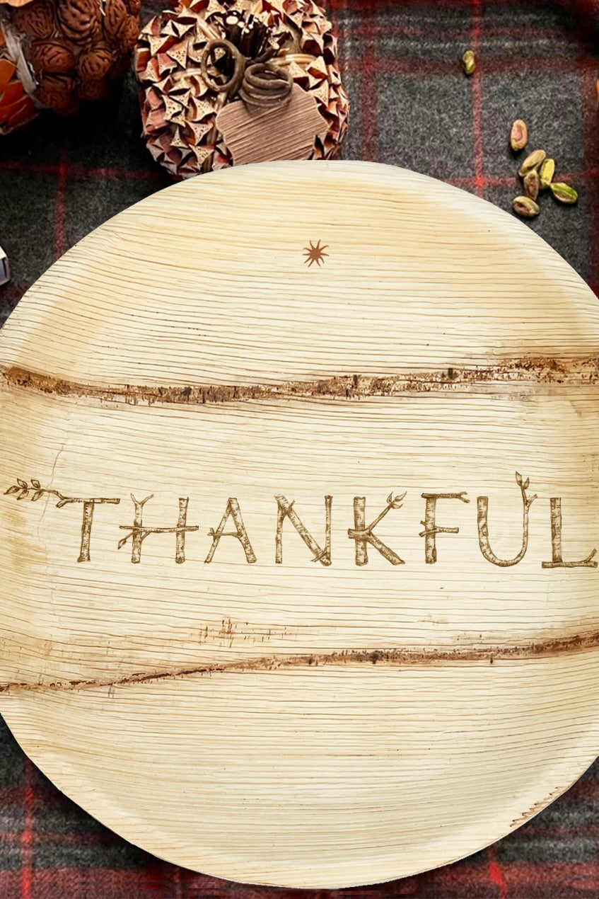 Winter Seasonal Plates - THANKFUL