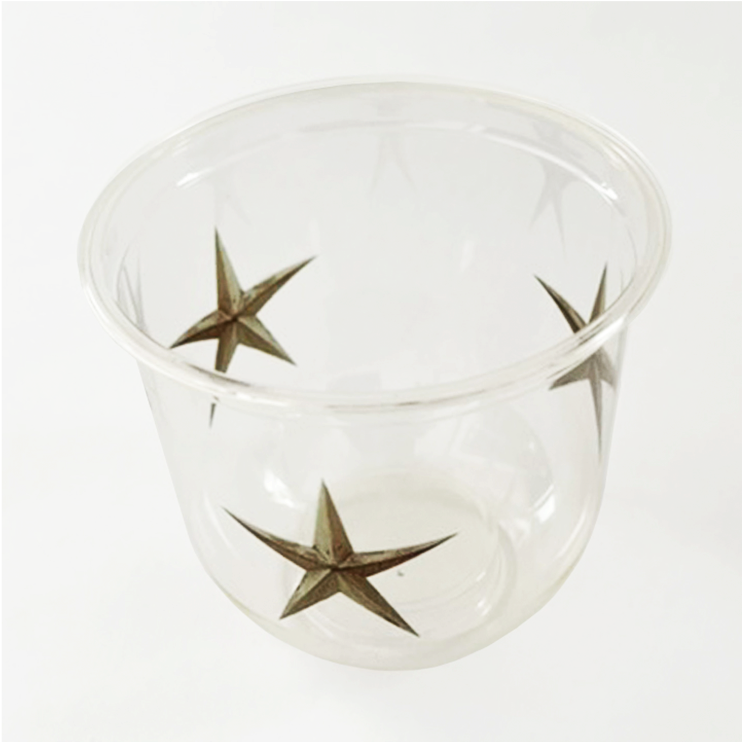 maaterra compostable cup tilted with treasured star design on a white background