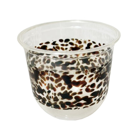 maaterra compostable cups with classic tortoise design on a white background
