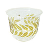 maaterra compostable cups with honey leaves design on a white background