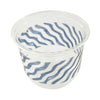 maaterra compostable cups with ocean waves on a white background
