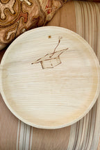 maaterra compostable plate with graduation cap design.