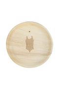 White background, with maaterra palm leaf plate and my-o, my-o, mailot design