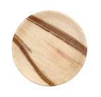 White background. maaterra compostable palm leaf plates.