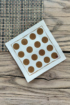 maaterra sustainable cocktail napkin with dots design. 